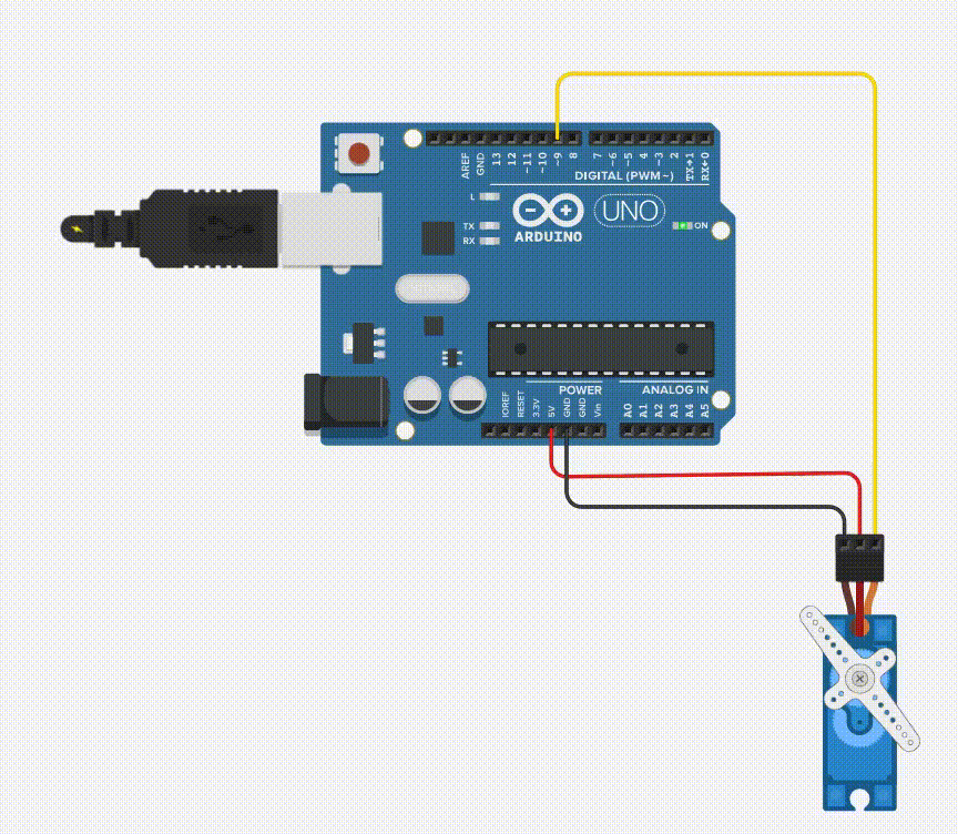 Mouvement programmé d'un servomoteur contrôlé par Arduino